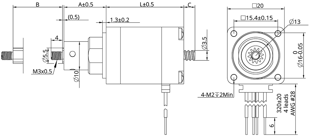 kaptive actuator demension