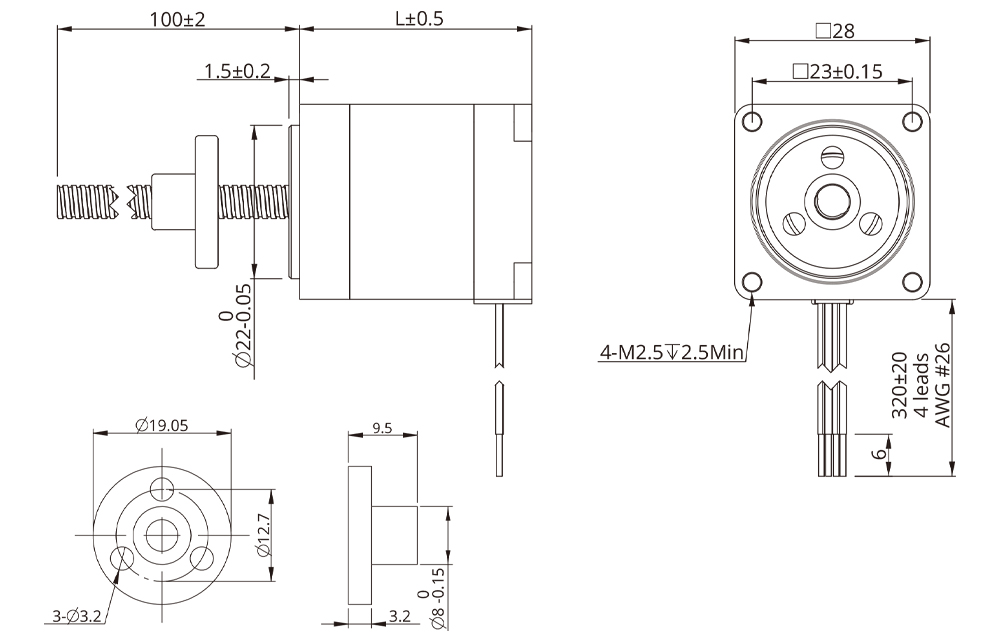 external actuator demension