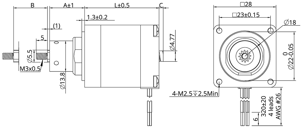 kaptive actuator demension