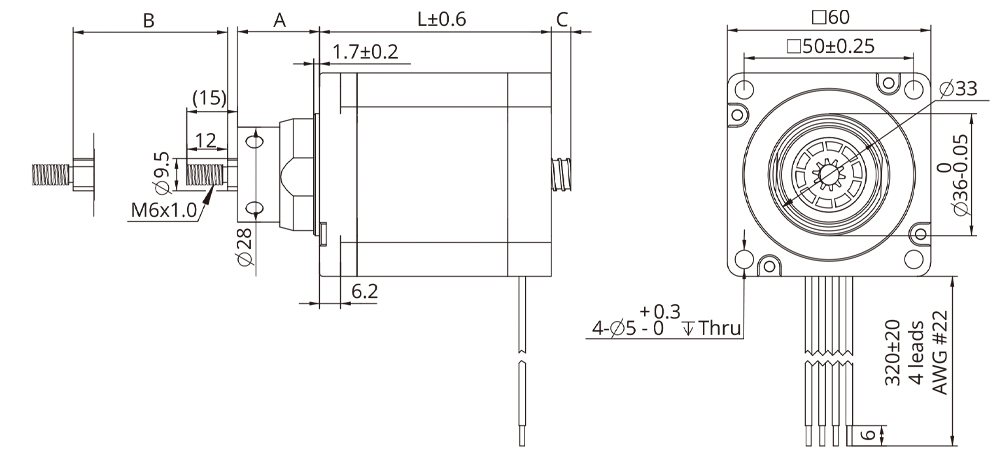 kaptive actuator demension