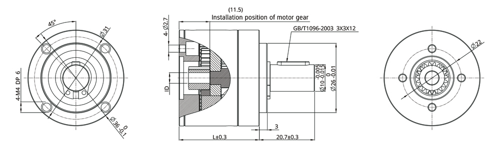 Precision Planetary gearbox